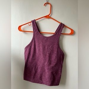 COPY - BEYOND YOGA studio cropped tank, Pale Plum Heather sports top